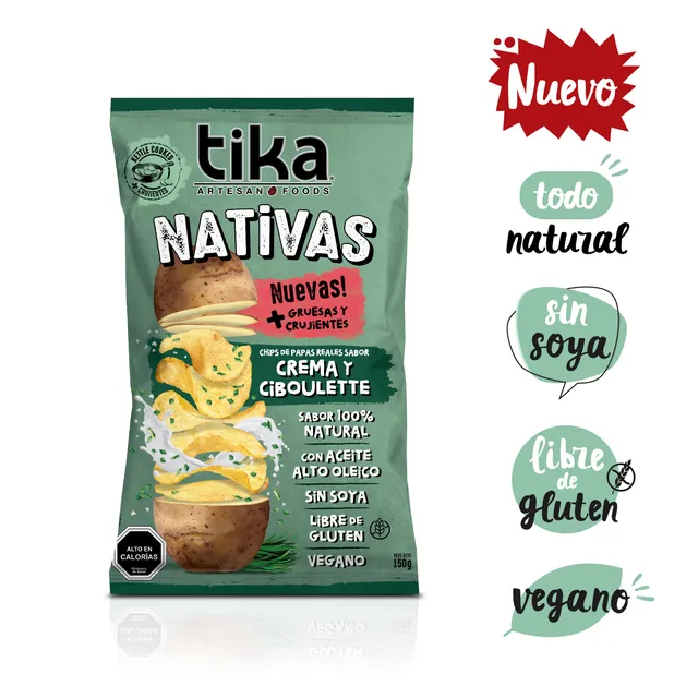 tika-nativas-crema-y-ciboulette-papas-chips-150g image 1