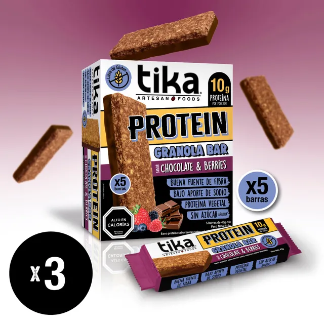 tika-protein-chocolate-berries-pack-15-barritas image 1