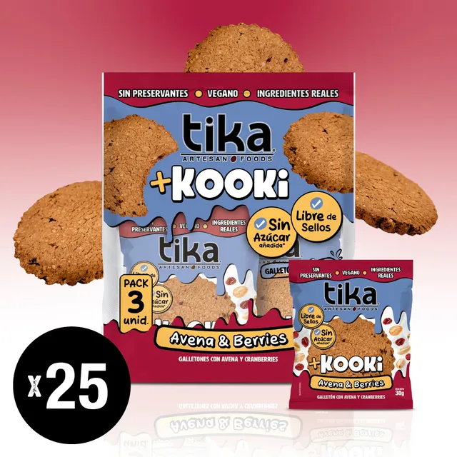 pack-75-galletones-tika-kooki-avena-berries image 1