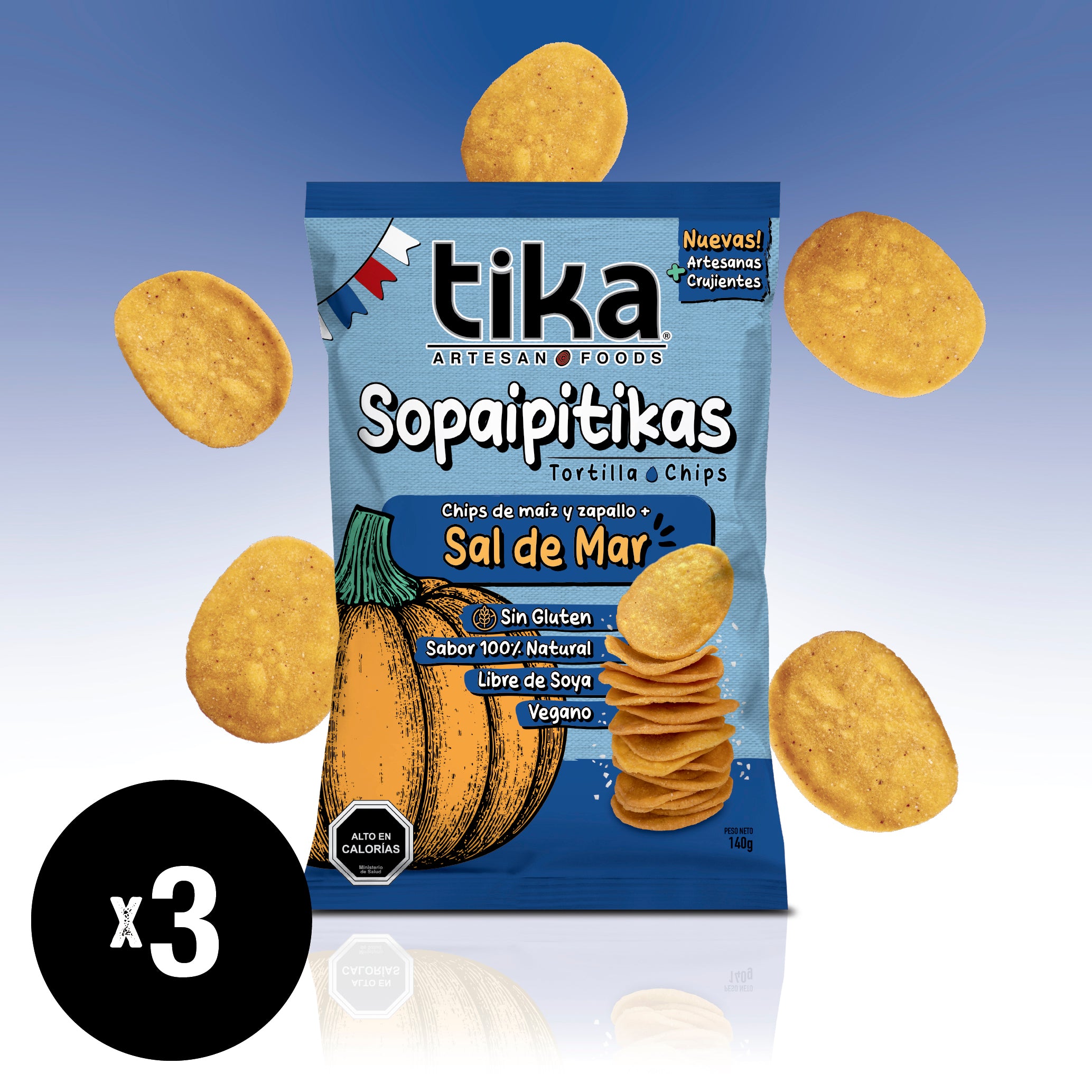 tika-sopaipitikas-sal-de-mar-140g-pack-3-unidades image 1