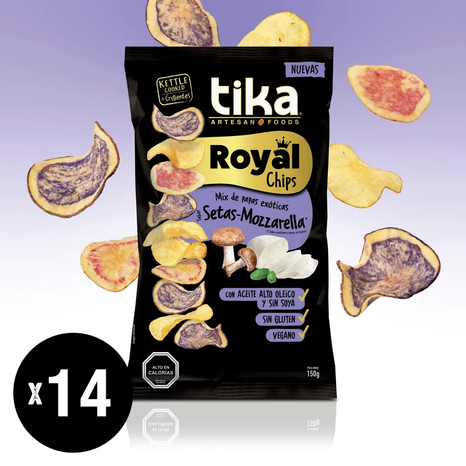 tika-royal-chips-setas-mozzarella-150g-x-14-unidades-papas-gourmet image 1