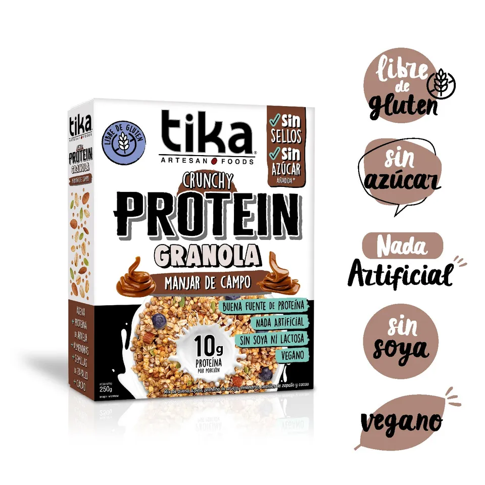 tika-protein-granola-crunchy-manjar-de-campo-250g image 1