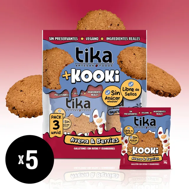 tika-pack-15-galletones-kooki-avena-berries image 1