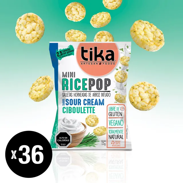 tika-mini-rice-pop-sour-cream-ciboulette-15g-x-36-colaciones image 1