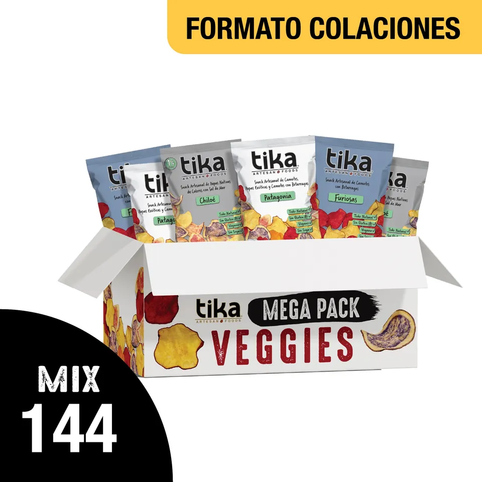 tika-mega-pack-veggie-lovers-144-colaciones-veggie-chips image 1