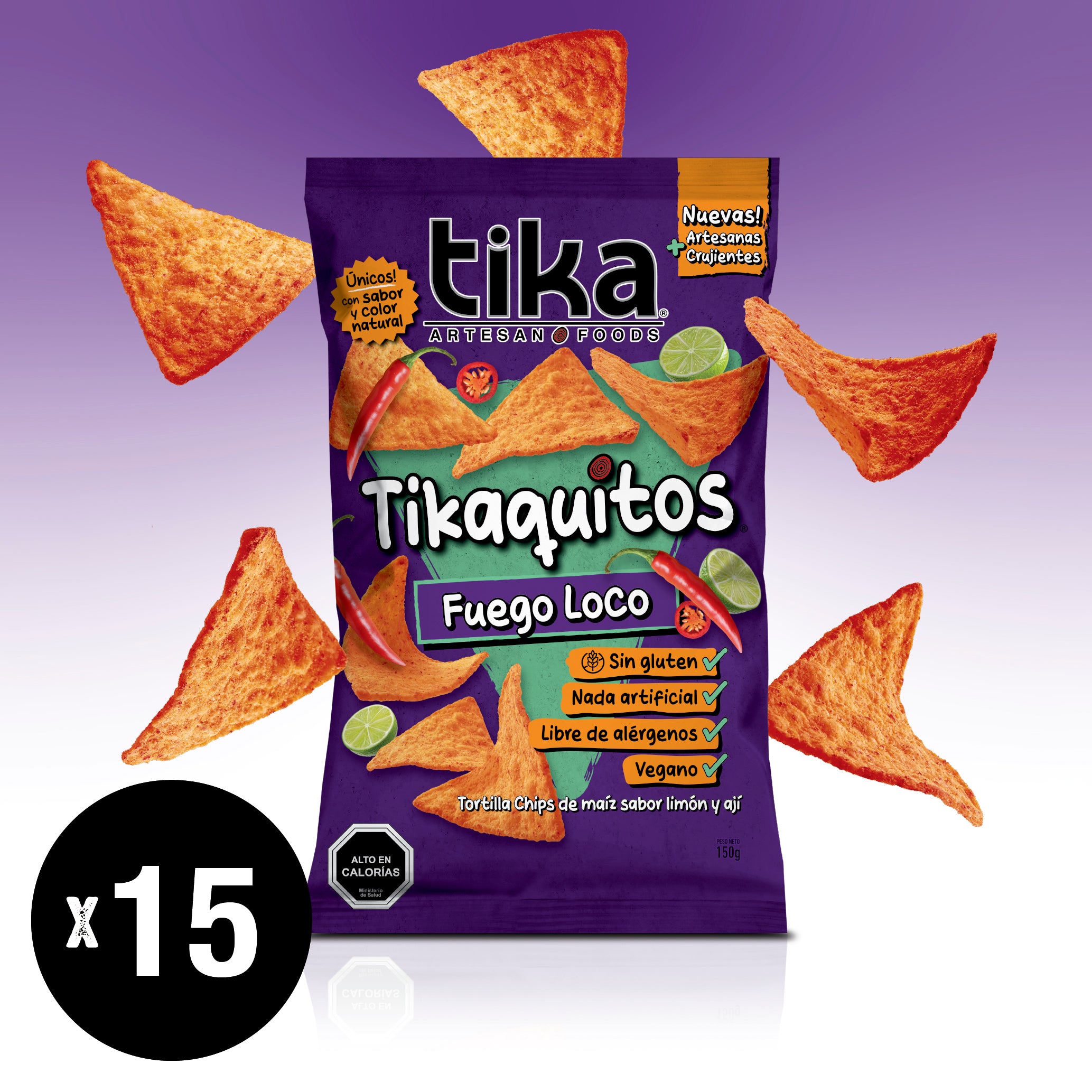 tikaquitos-fuego-loco-chips-ma-z-picante-150g-x15-unidades image 1