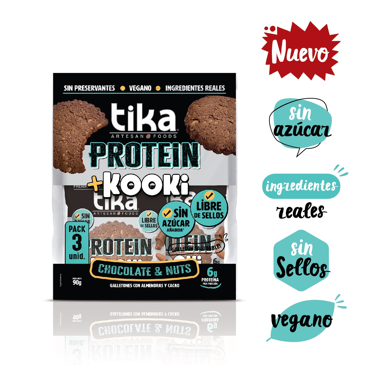 tika-pack-60-galletones-kooki-protein-chocolate-nuts image 2