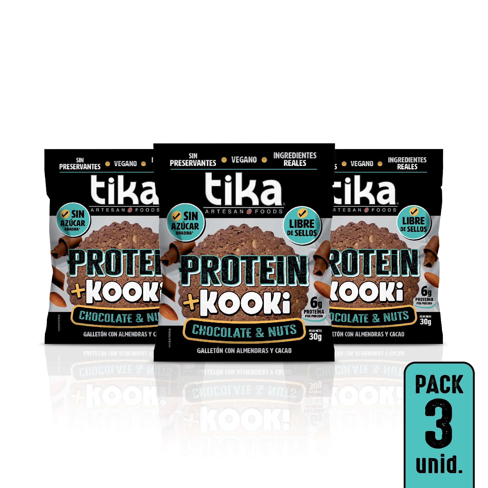 tika-pack-60-galletones-kooki-protein-chocolate-nuts image 4