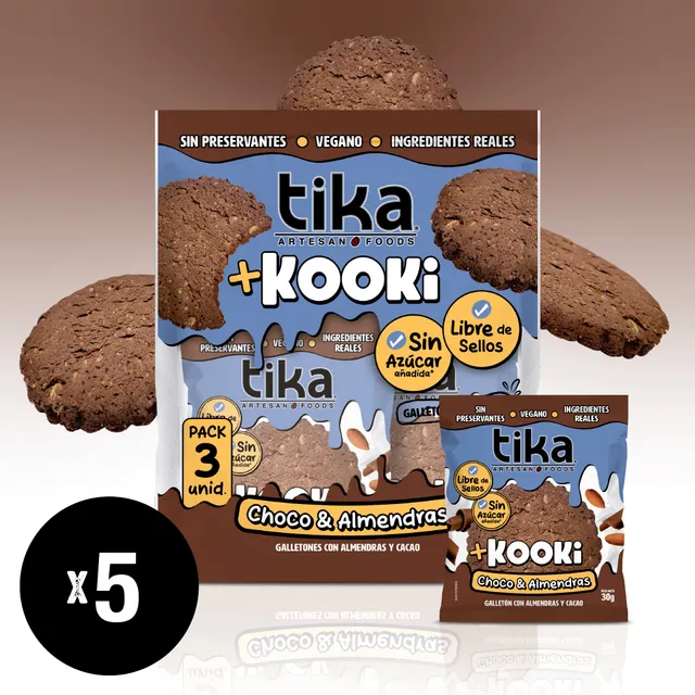 tika-kooki-galletones-choco-y-almendras-pack-15-unidades image 1