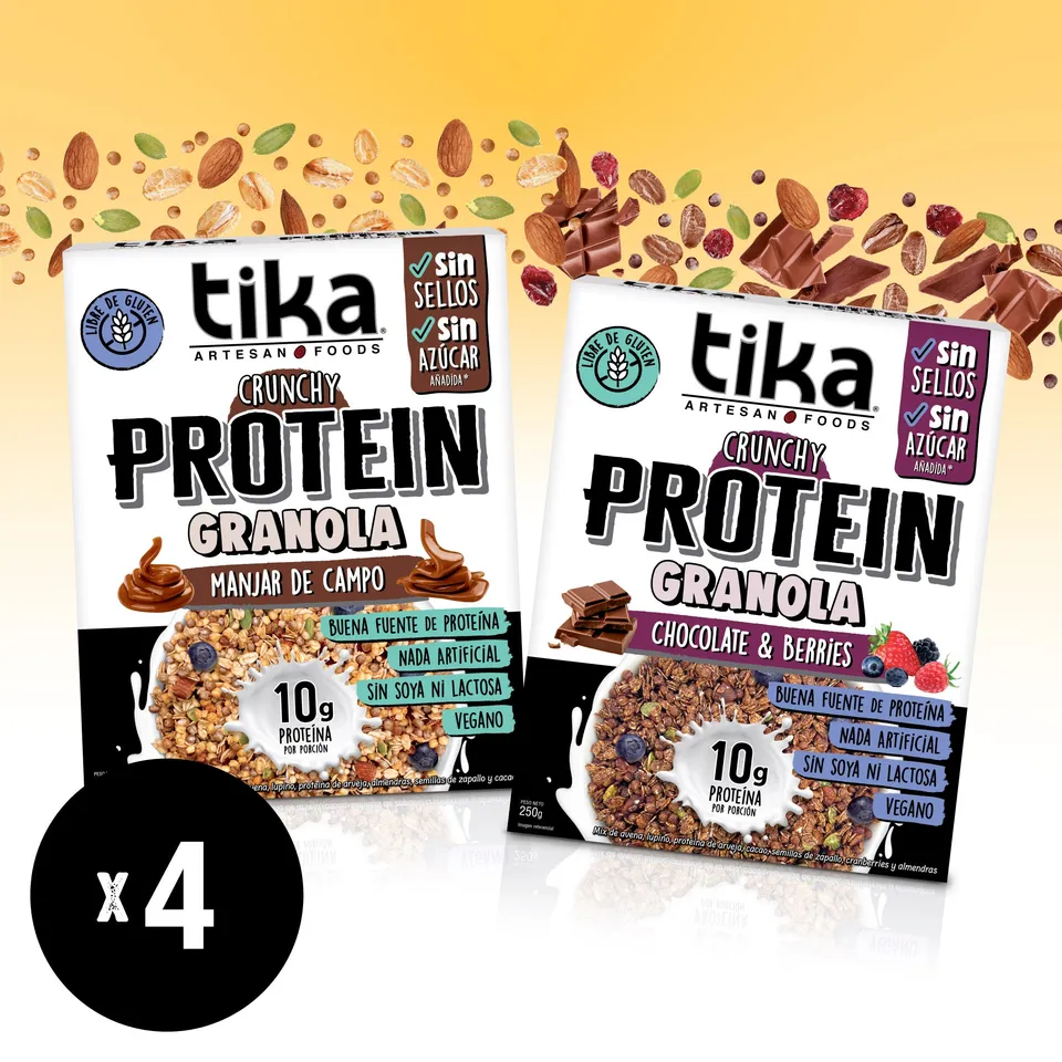 tika-protein-granola-crunchy-duo-250g-pack-4 image 1