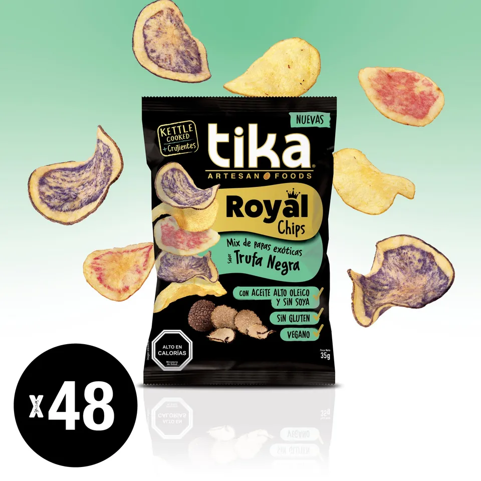 tika-royal-chips-trufa-negra-35g-x-48-colaciones-papas-nativas-gourmet image 1