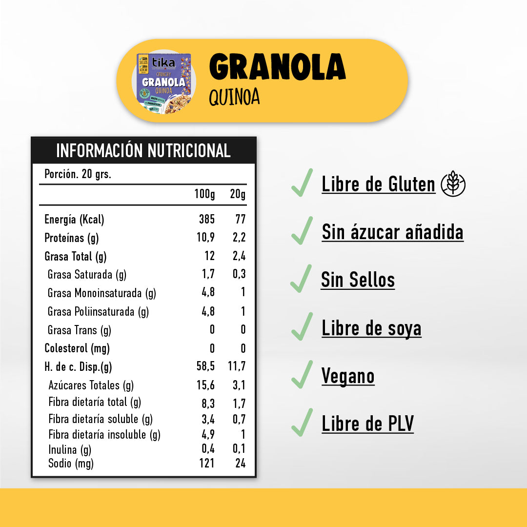 tika-granola-crunchy-quinoa-200g-pack-3 image 3