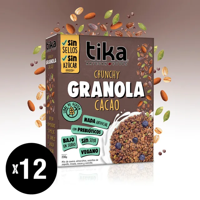 tika-granola-crunchy-cacao-200g-x-12-unidades image 1