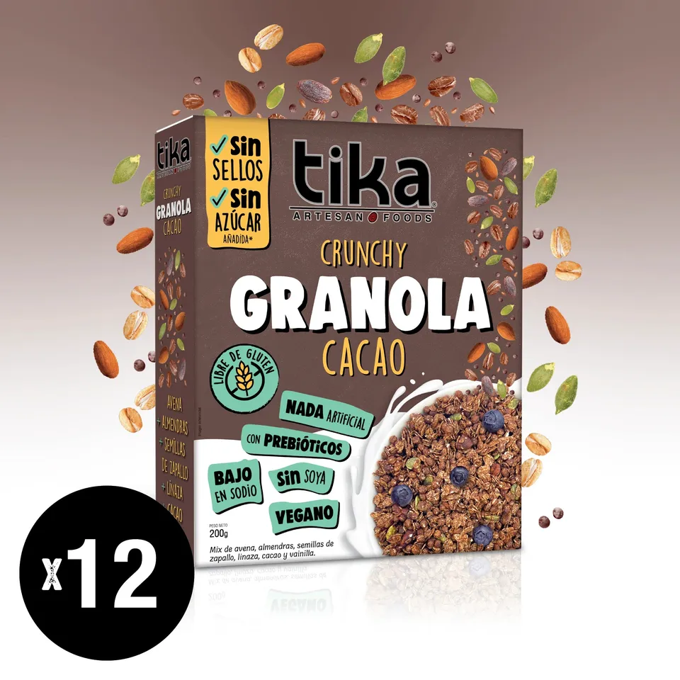 tika-granola-crunchy-cacao-200g-x-12-unidades image 1