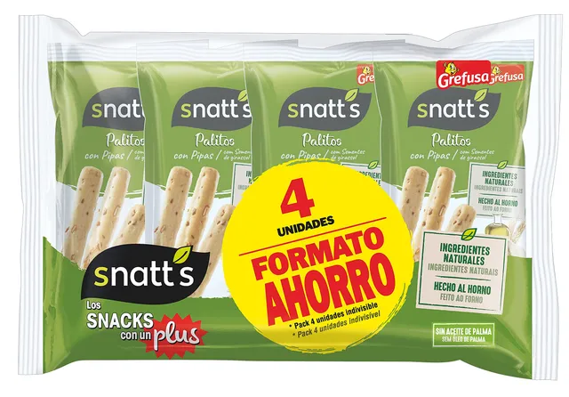 grefusa-snatt-s-palitos-con-pipas-4x40g-palitos-horneados-con-aceite-de-oliva image 1