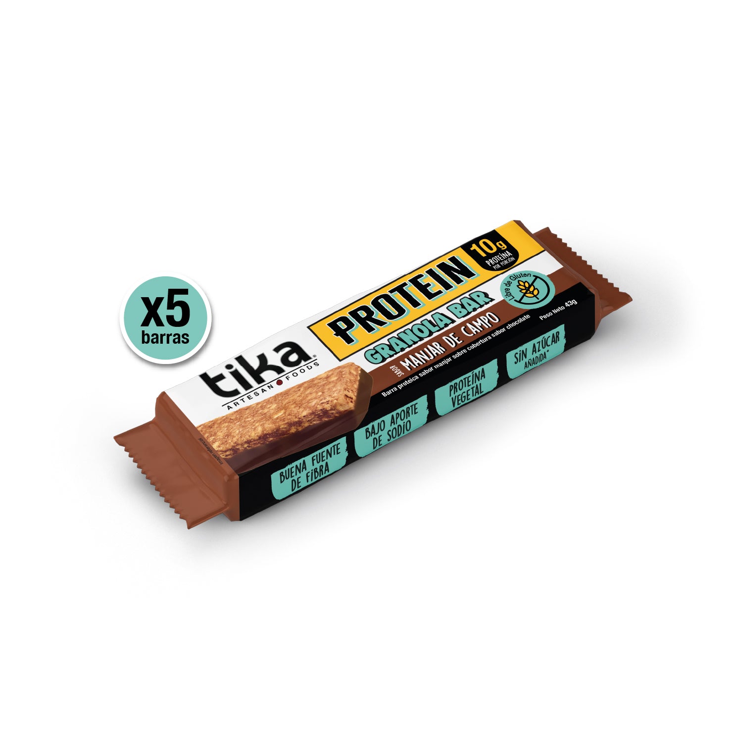 tika-protein-manjar-de-campo-215g-5-barritas-de-granola-proteica image 6