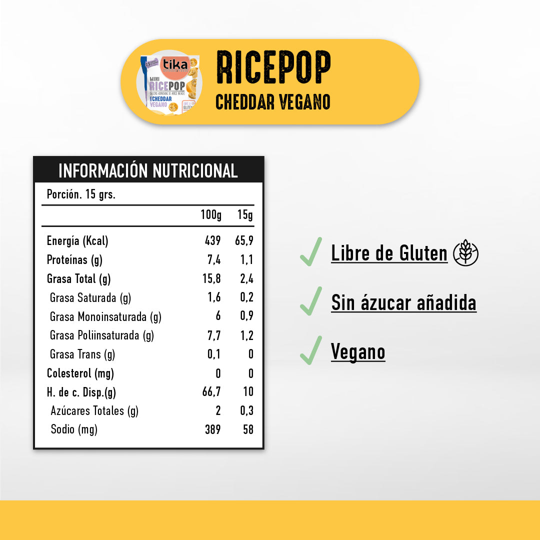 tika-mini-rice-pop-cheddar-vegano-15g-x-18-unidades image 3