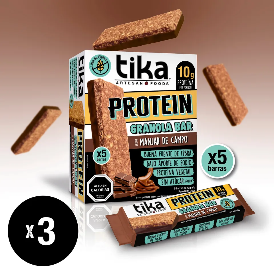 tika-protein-manjar-de-campo-15-barritas-snack-proteico-sin-gluten-con-10g-de-pr image 1