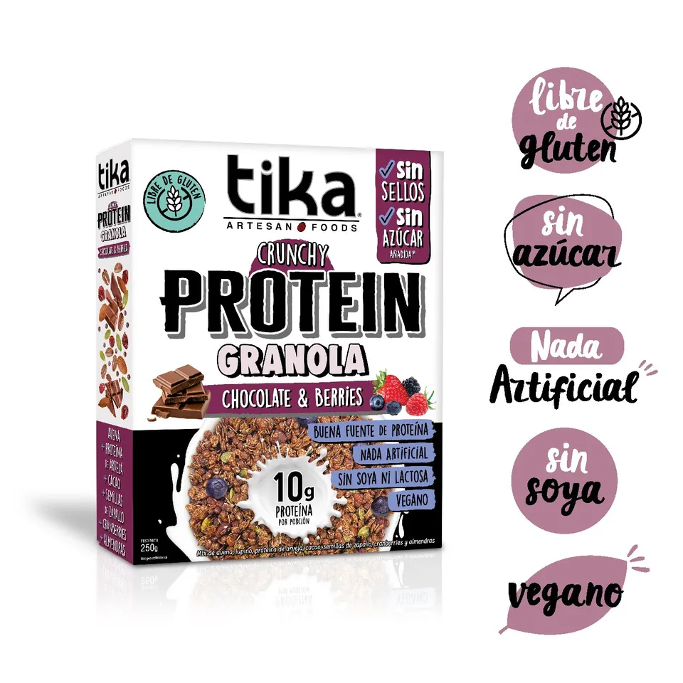 tika-protein-granola-crunchy-chocolate-berries-250g image 1