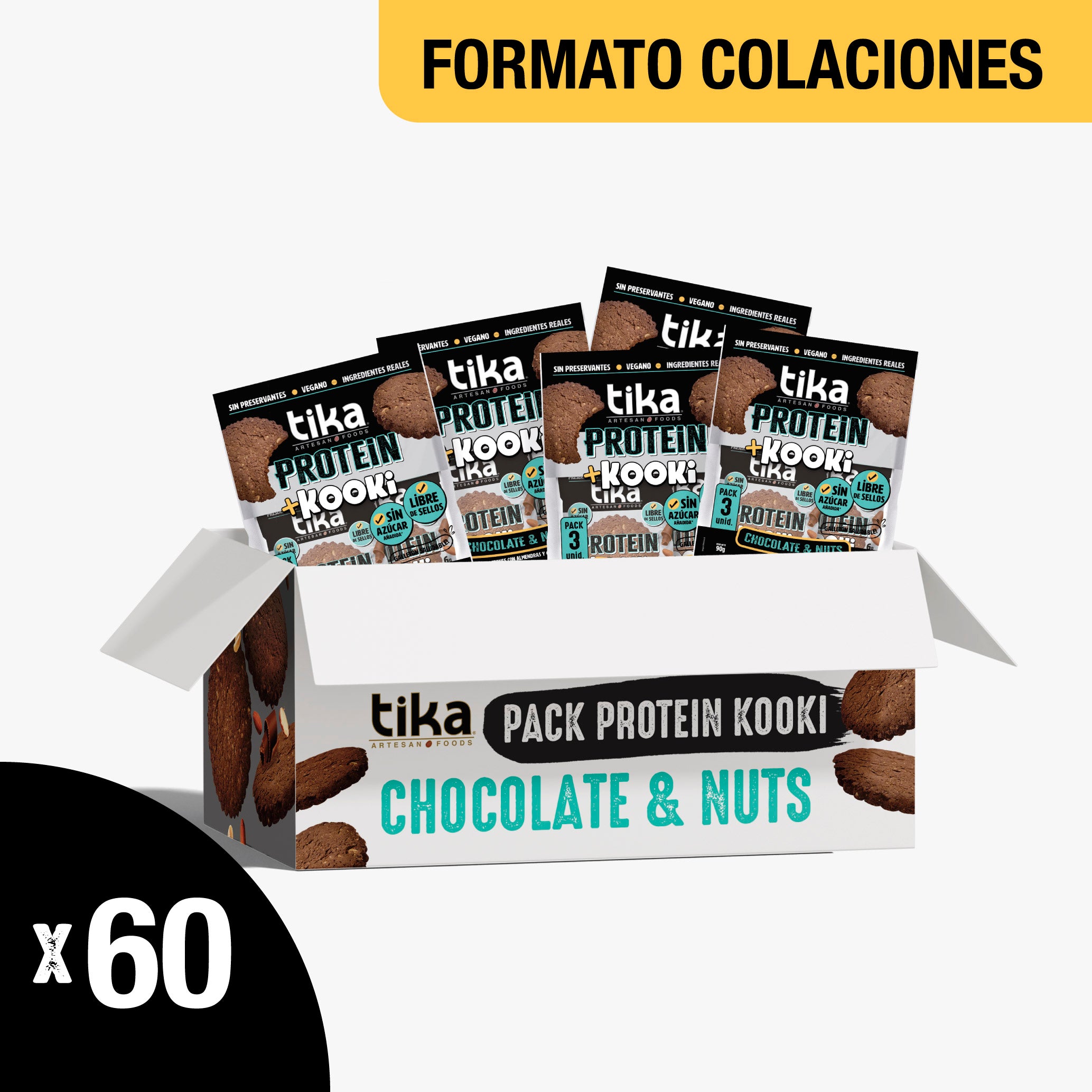 tika-pack-60-galletones-kooki-protein-chocolate-nuts image 5