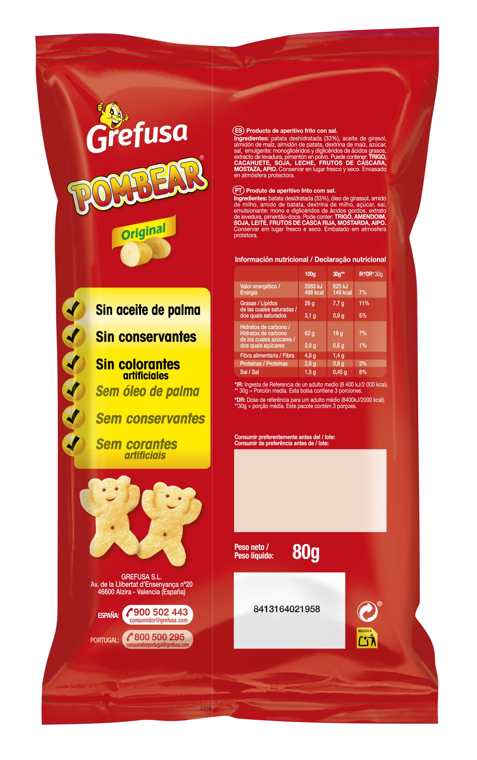 grefusa-pom-bear-snack-de-patata-osito-80-g image 2