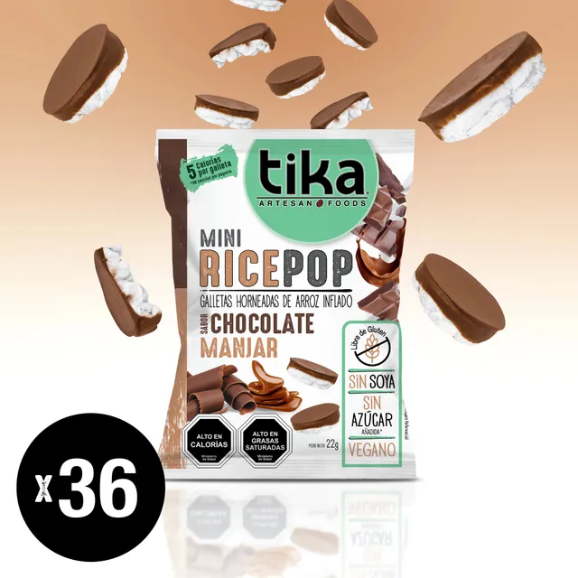 tika-mini-rice-pop-chocolate-manjar-22g-x-36-colaciones image 1