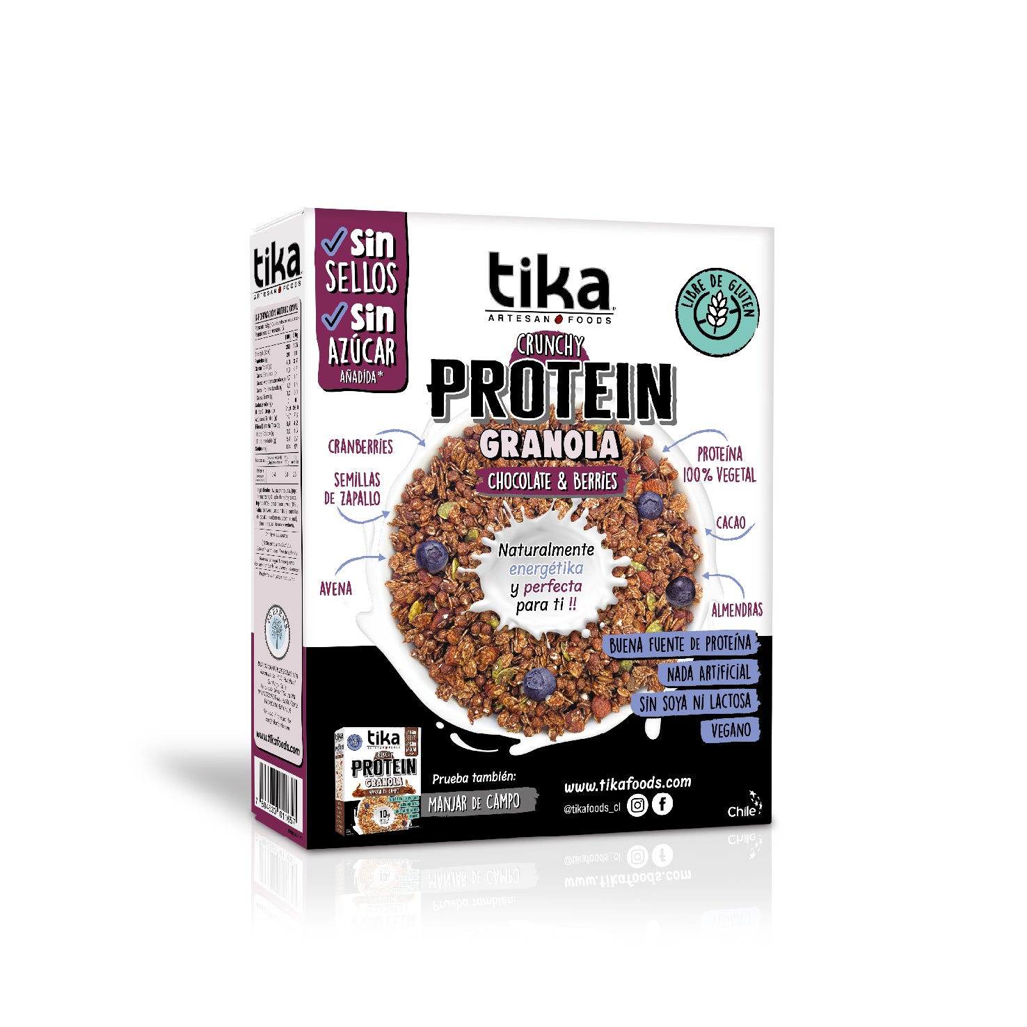 tika-protein-granola-crunchy-chocolate-berries-250g-x3 image 4
