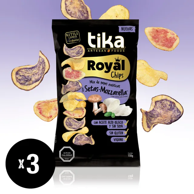 tika-royal-chips-setas-mozzarella-150g-x-3-unidades image 1