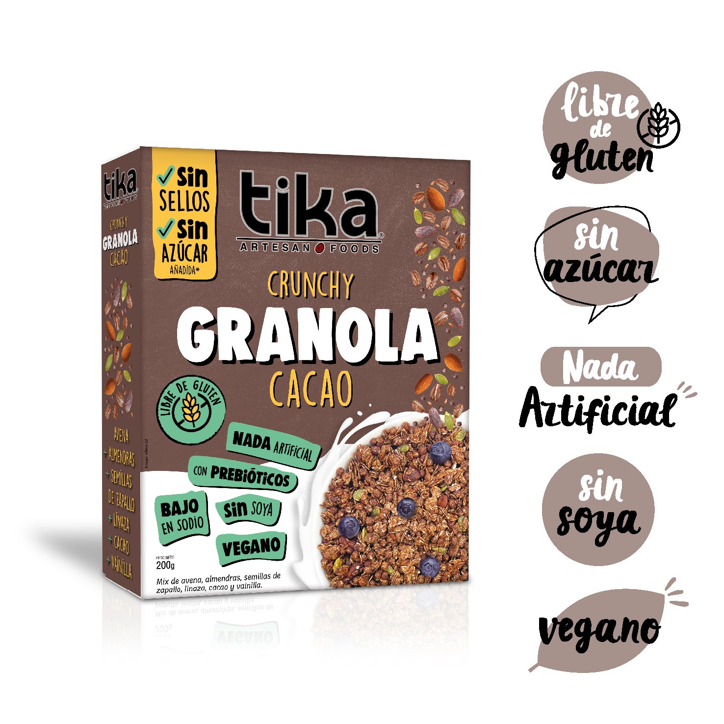 tika-granola-crunchy-cacao-200g image 1