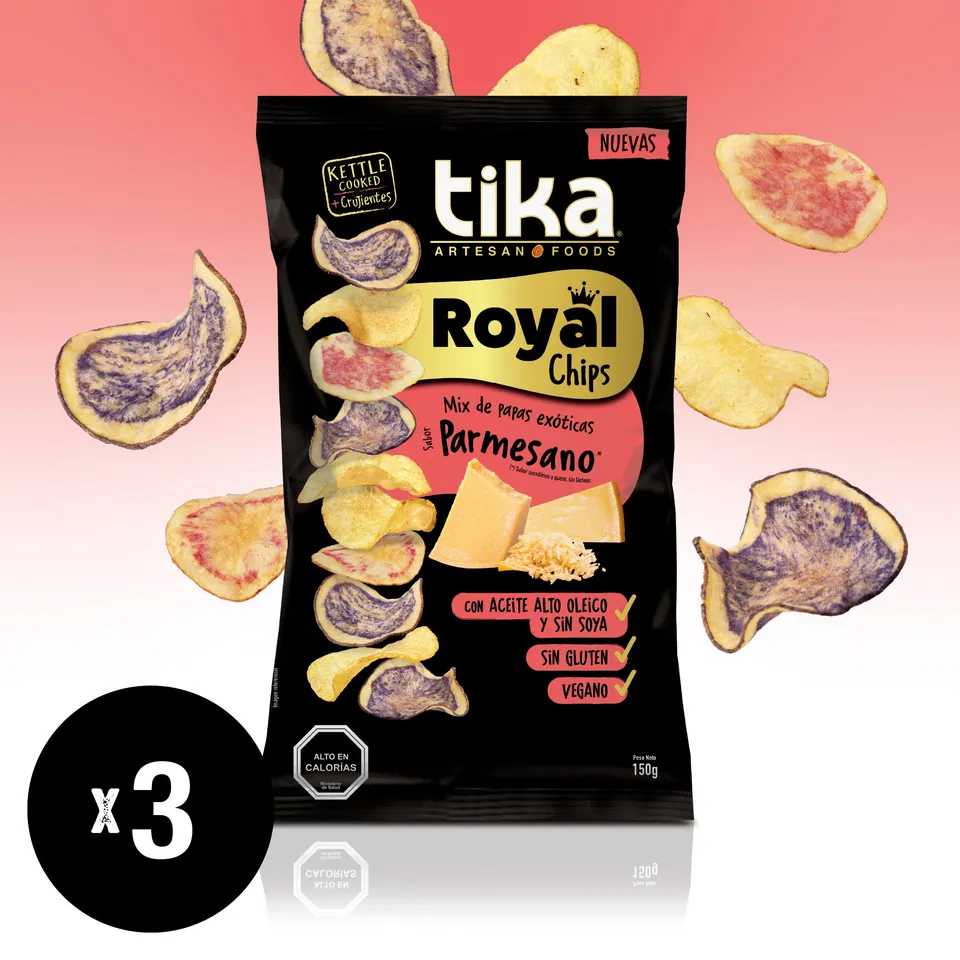 tika-royal-chips-parmesano-vegano-150g-x-3 image 1