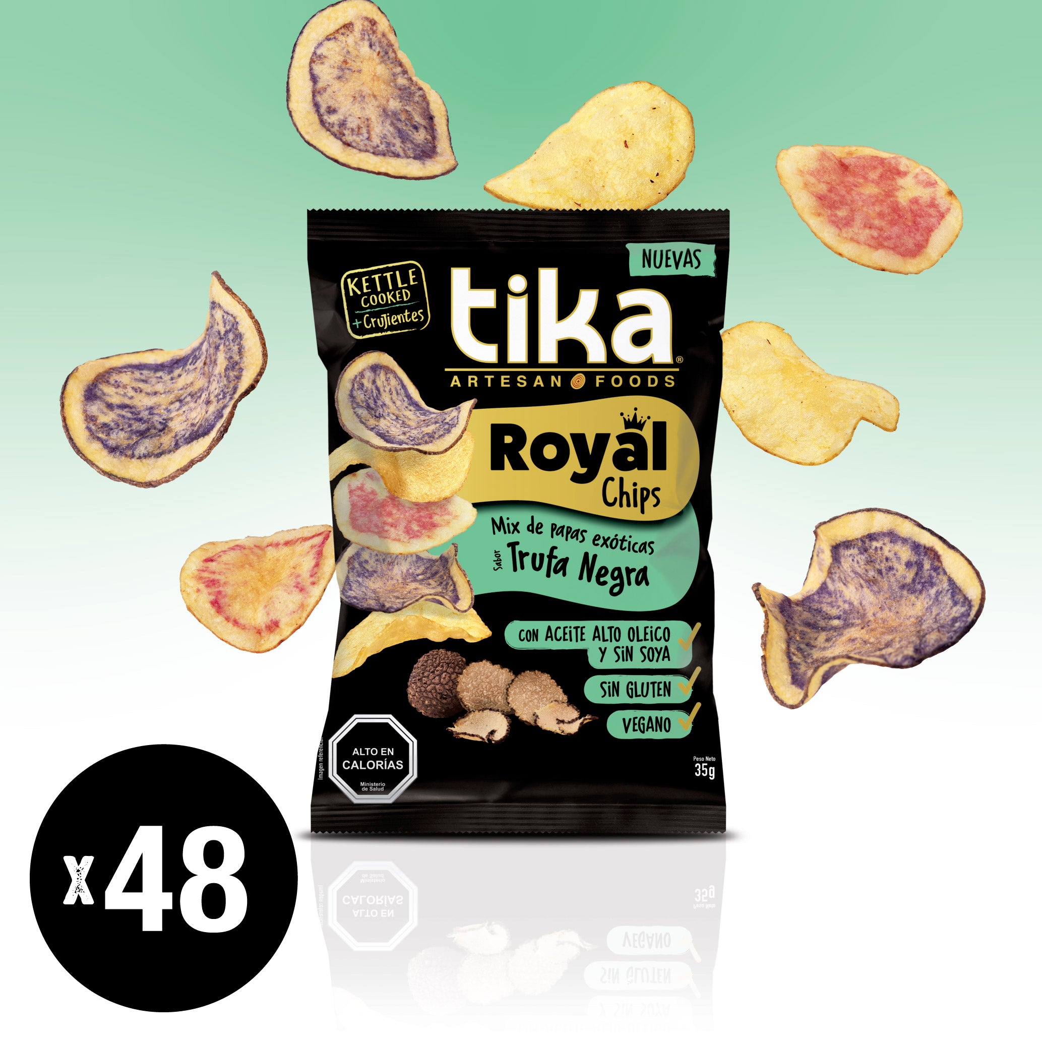 tika-royal-chips-trufa-negra-35g-x-48-colaciones-papas-nativas-gourmet image 1