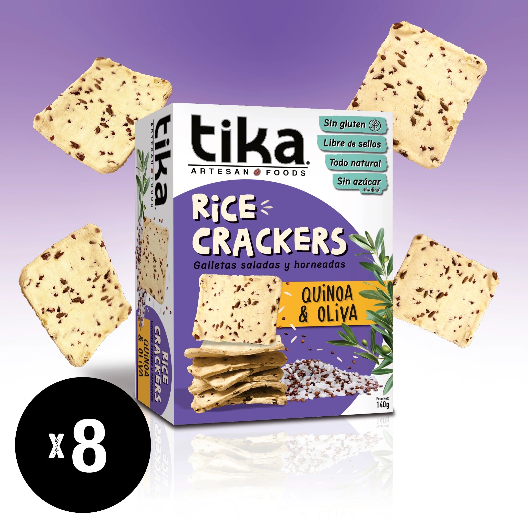 tika-crackers-quinoa-oliva-140g-x-8-unidades image 1