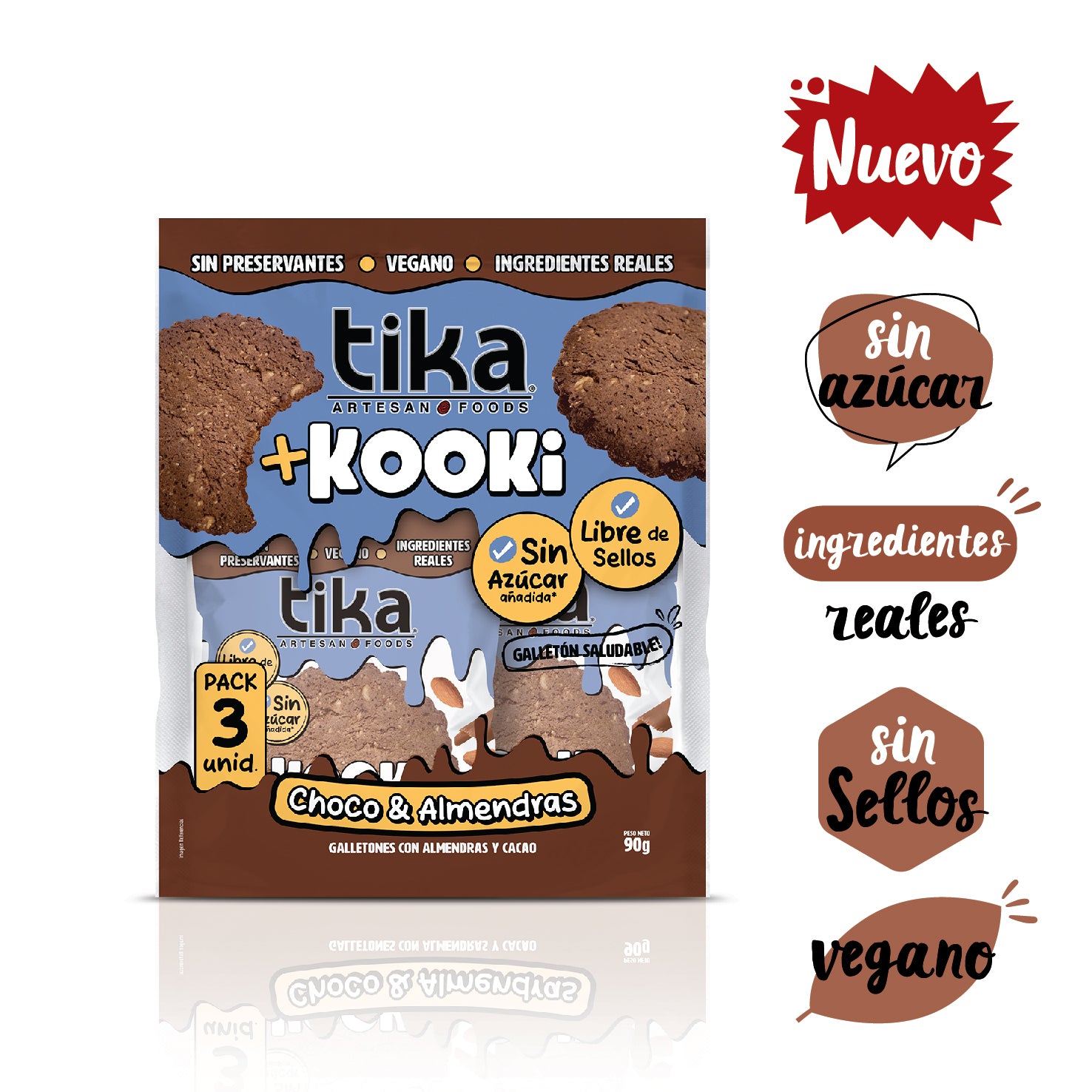 tika-kooki-choco-almendras-pack-75-galletones-25x3 image 2