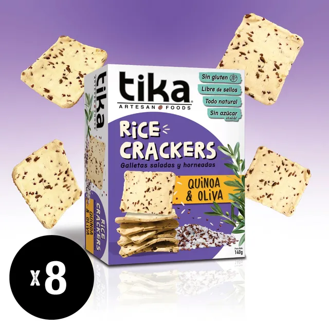tika-crackers-quinoa-oliva-140g-x-8-unidades image 1