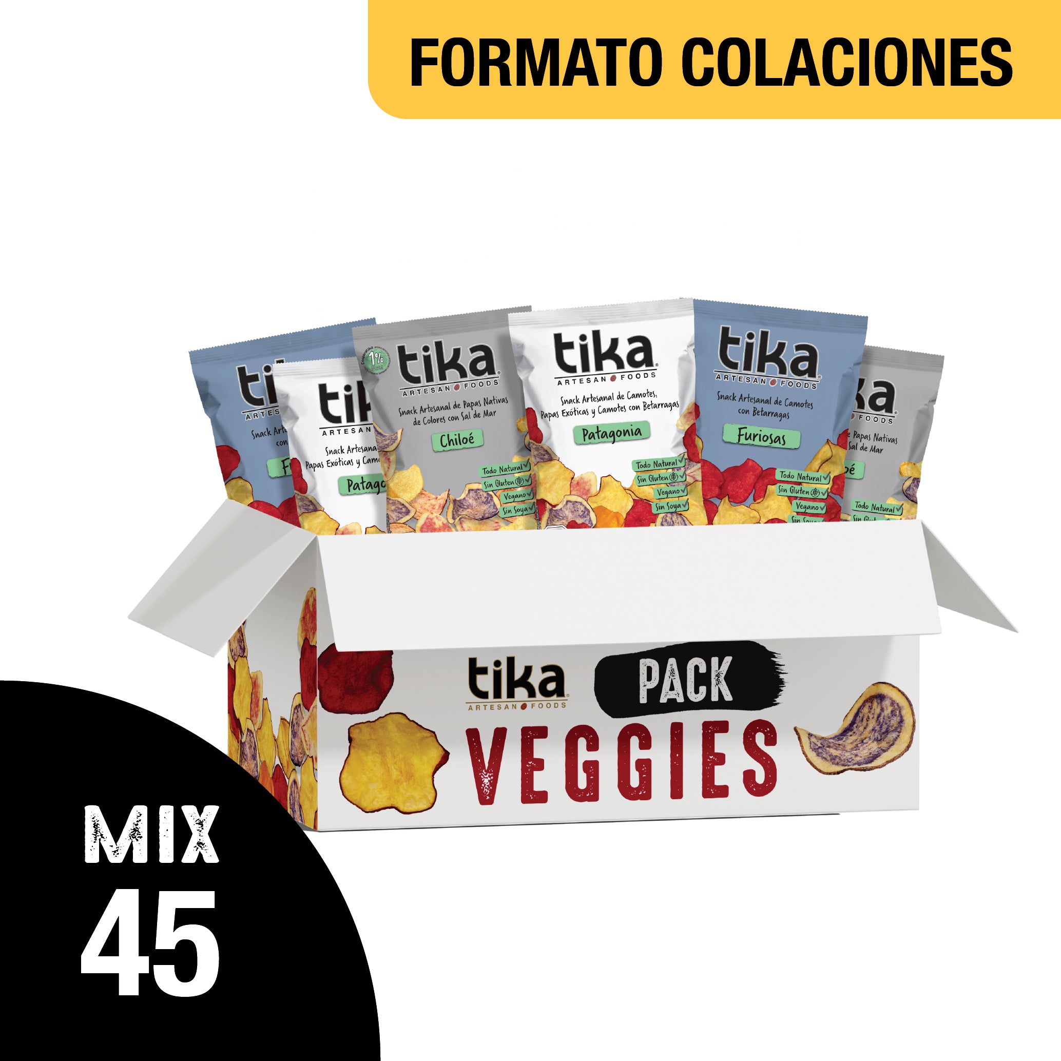 tika-pack-veggie-fan-45-colaciones-veggie-chips image 1