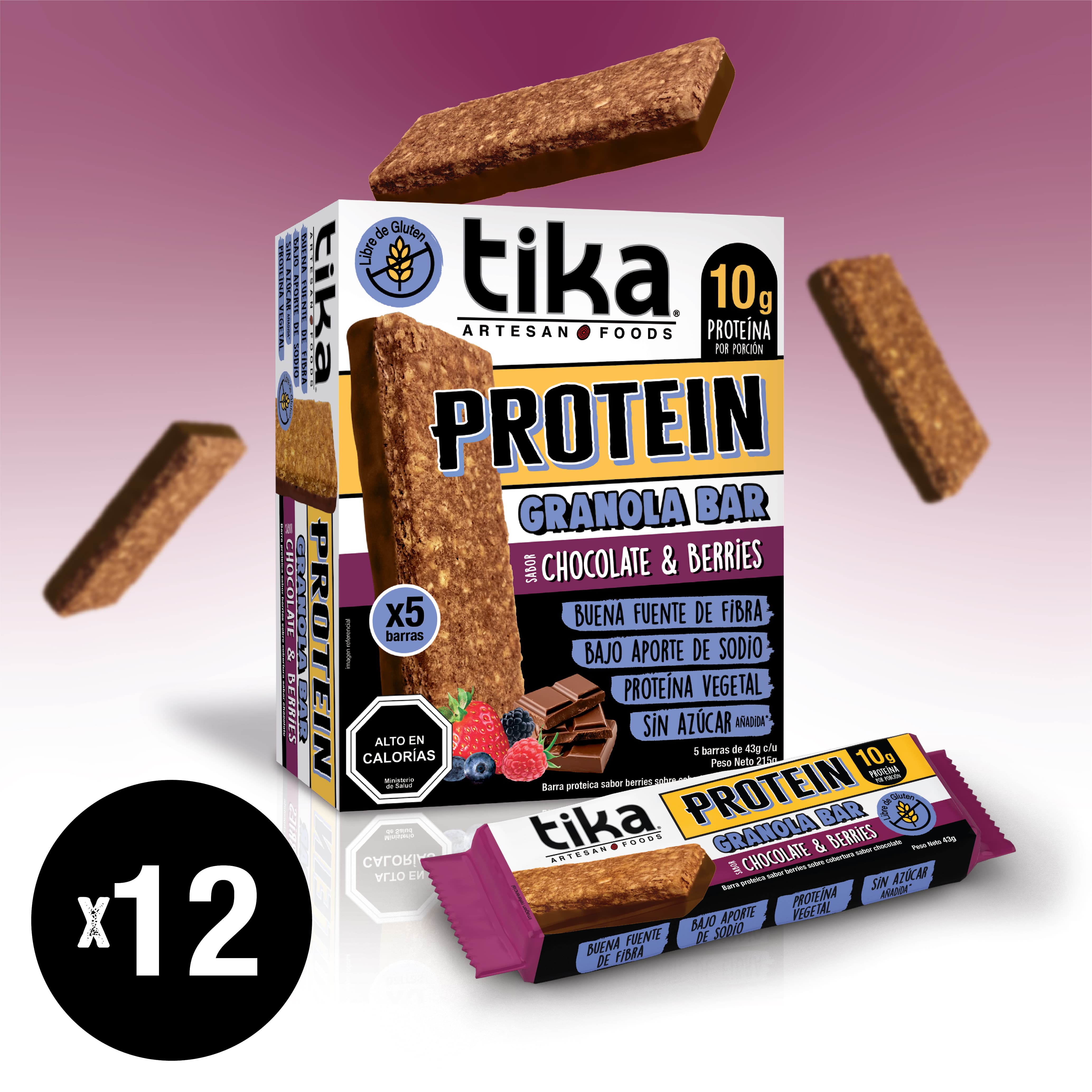 tika-protein-chocolate-berries-pack-60-barritas image 1