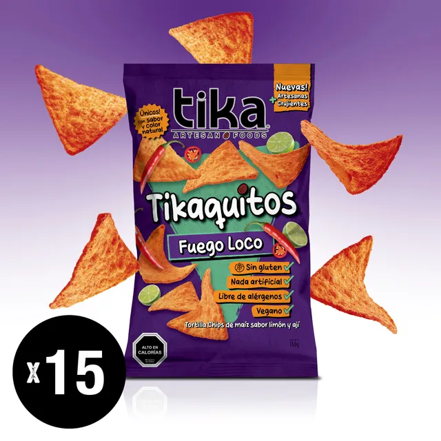 tikaquitos-fuego-loco-chips-ma-z-picante-150g-x15-unidades image 1