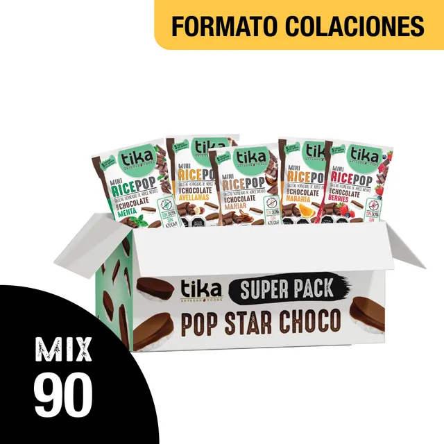 tika-mini-rice-pop-pop-star-chocolate-pack-90-colaciones image 1