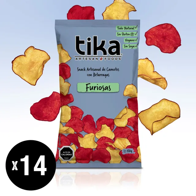 tika-veggie-chips-furiosas-150g-x-14-unidades image 1