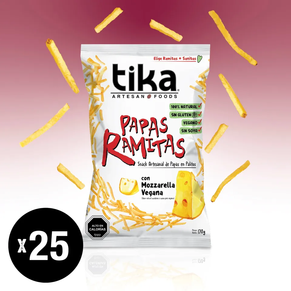 tika-papas-ramitas-mozzarella-vegana-170g-x-25-unidades image 1