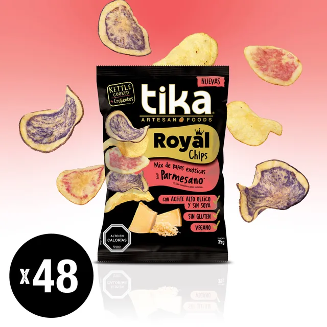 tika-royal-chips-parmesano-papas-nativas-35g-x-48-colaciones image 1