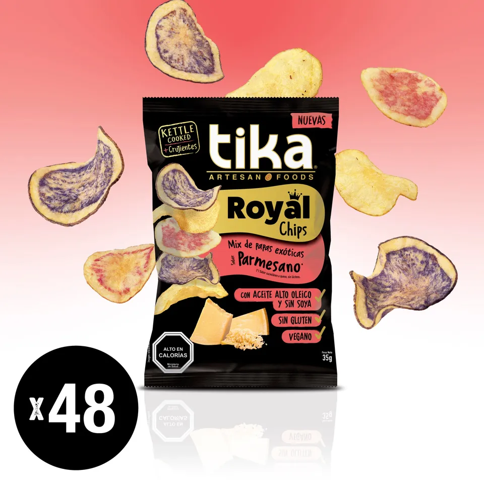 tika-royal-chips-parmesano-papas-nativas-35g-x-48-colaciones image 1